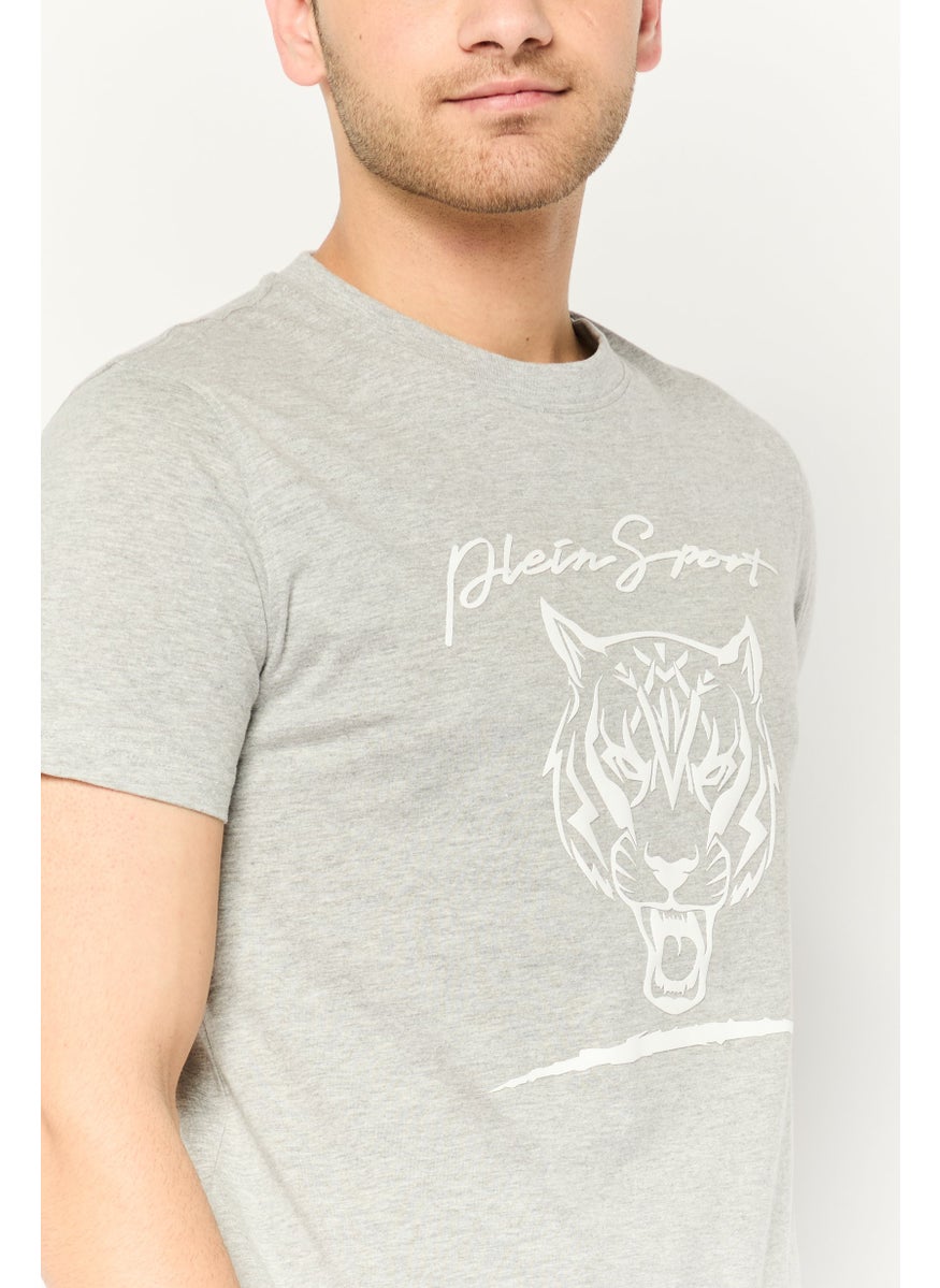 Plein Sport - Men Sportswear Fit Short Sleeve Outdoor T-Shirt, Grey - Image 1
