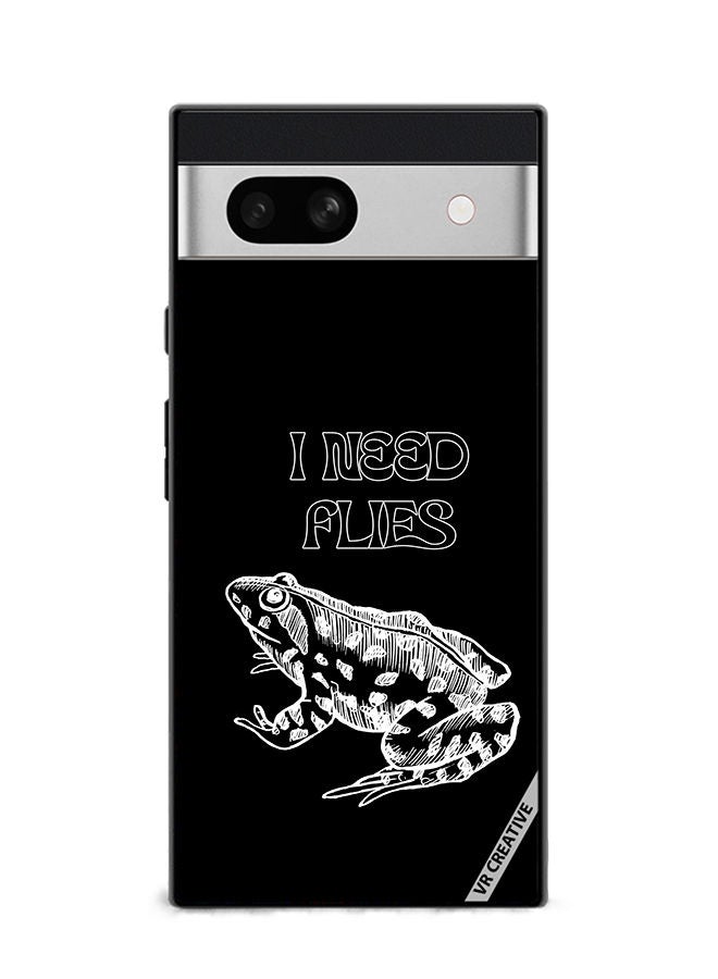 VR CREATIVE Protective Case Cover For Google Pixel 7a I Need Flies Frog Design Multicolour - Image 1