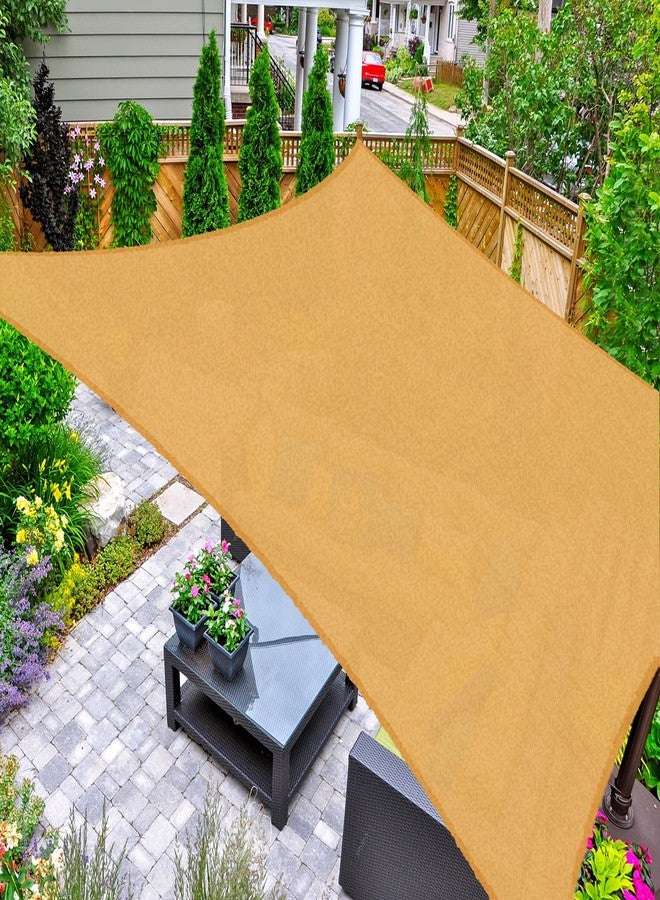 AsterOutdoor Sun Shade Sail Rectangle 12' x 16' UV Block Canopy for Patio Backyard Lawn Garden Outdoor Activities, Sand - Image 1