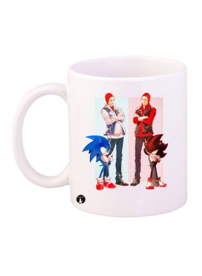 RKN Sonic Characters Printed Mug Red/Blue/Brown - Image 1