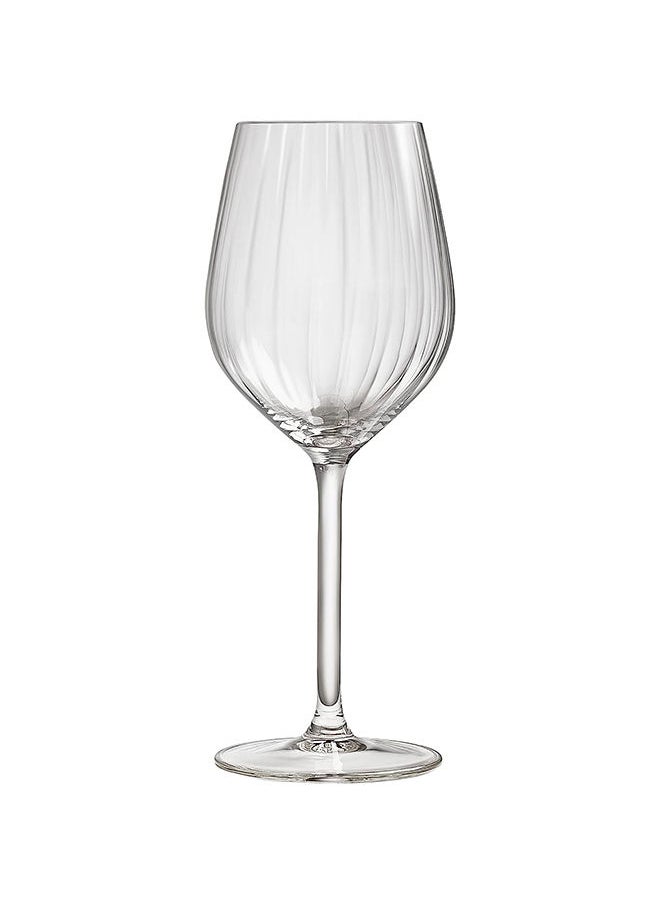 4-Piece Royal Leerdam Plisse White Wine Glass Set 380ml