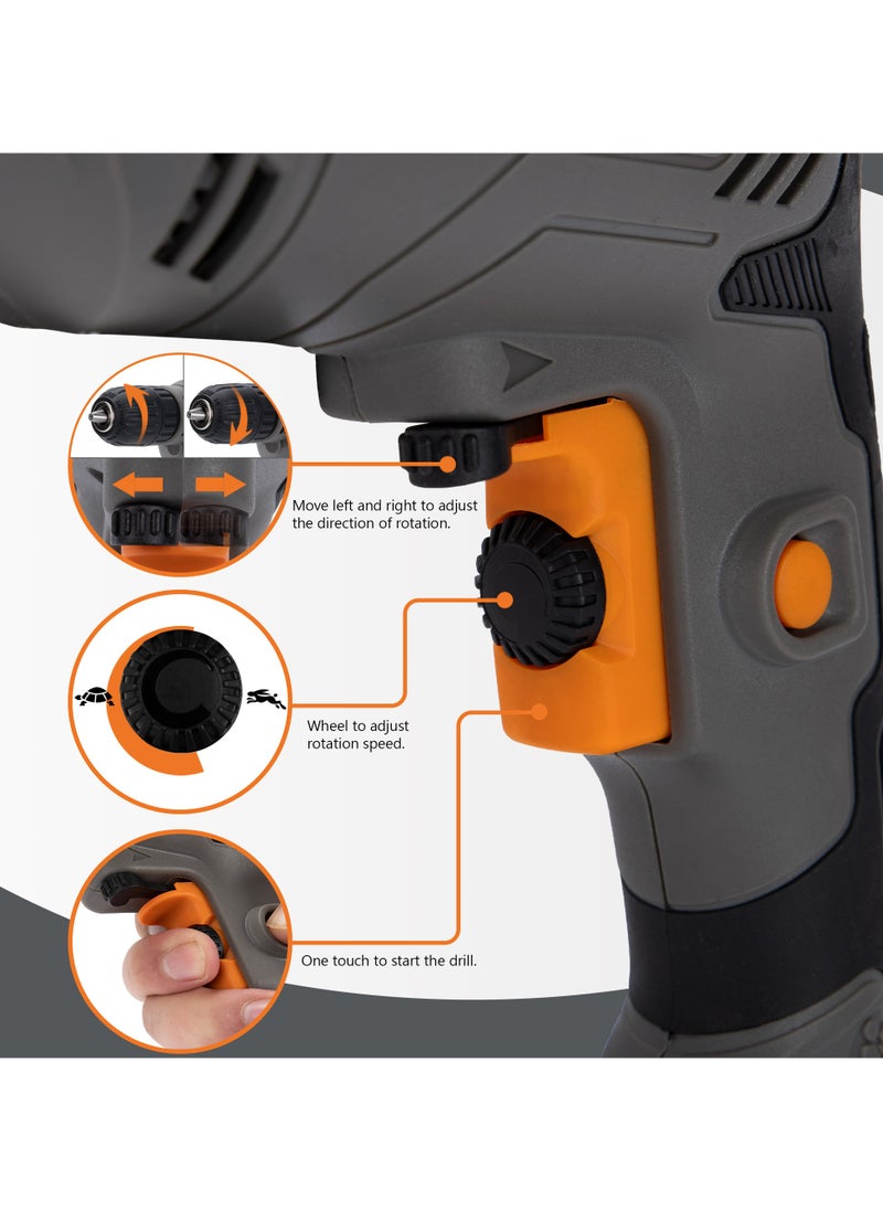 KSEIBI KBM 450 S, Electric Drill, 450W, No-Load Speed 0-3300 R.p.m, Power Drill with 10MM Keyless Chuck, Suitable for Drilling Precise Holes in Plastic Materials, Drilling into Bricks and Concrete Blocks.  - Image 3