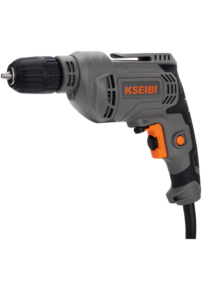 KSEIBI KBM 450 S, Electric Drill, 450W, No-Load Speed 0-3300 R.p.m, Power Drill with 10MM Keyless Chuck, Suitable for Drilling Precise Holes in Plastic Materials, Drilling into Bricks and Concrete Blocks.  - Image 1