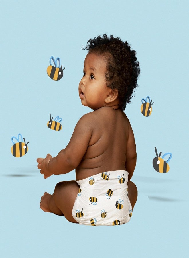 Hello Bello Premium Diapers Size 4 (22-37lbs), Busy Bees & Hive Five Designs, 58ct Club Box - Image 4