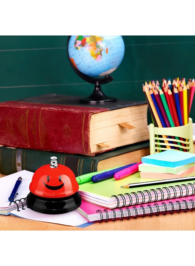 هوتوب 3 قطع من جرس مكتب الهالوين لخدمة وجه مبتسم جرس مكتب على شكل يقطين أجراس اتصال بقطر 3 بوصات مع هيكل معدني مضاد للصدأ جرس مكتب أمامي (وجه مبتسم، أحمر، أصفر، أزرق) - Image 5