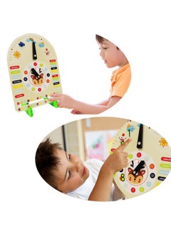 ponny Kids Clock Toy Time Learning Blackboard Stand Montessori Wooden Toys Season Timing Month Date Week Weather Studying All-in-one Display Board Educational Toys for Toddlers  - Image 2