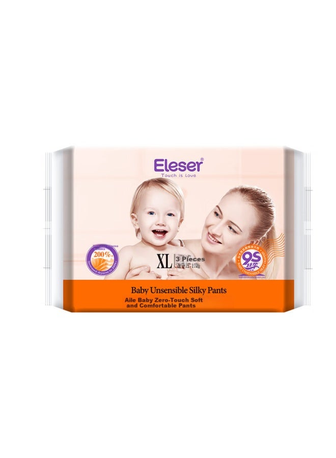 Eleser Zero-touch Pull-up Diapers Baby Care Diaper 3-piece Trial Pack - XL Size