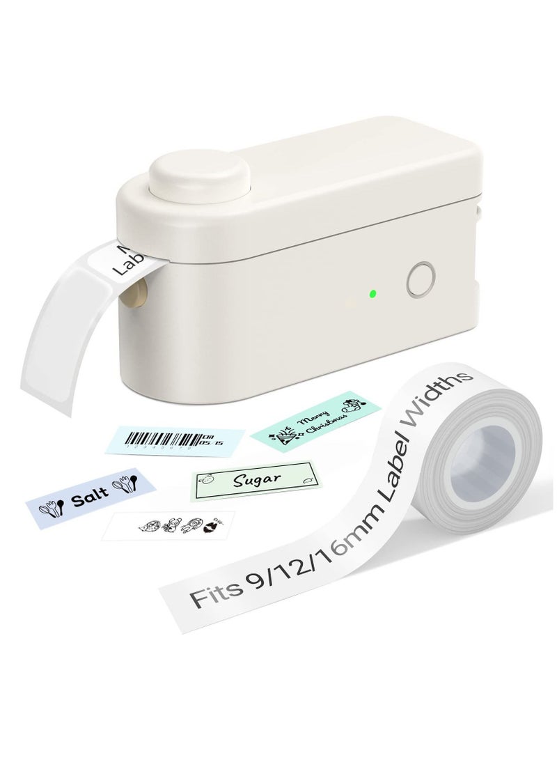 Arabest Label Maker Machine with Tape - Compatible with 9/12/16mm Waterproof Tape, Portable & Rechargeable Label Makers with Built-in Cutter Wireless Label Printer Compatible with Android & iOS Devices - Image 1