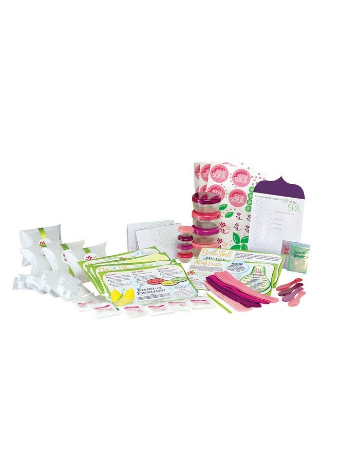 SMARTLAB Toys All Natural Spa Lab - 22Piece - 30 Soothing Spa Recipes - Includes 4 Bath Bomb Molds & 2 Lip Balm Pots - Image 5