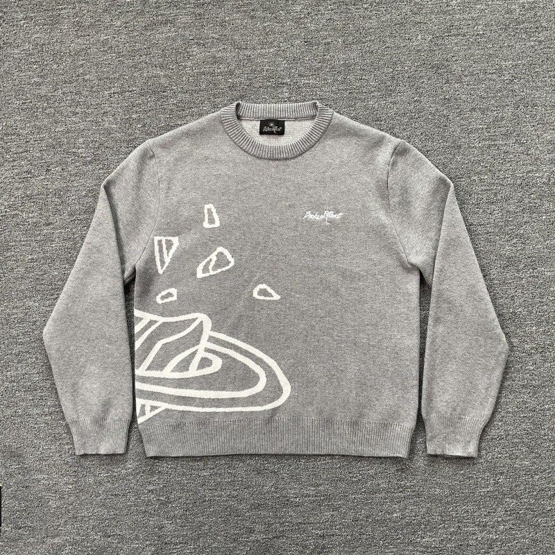 Broken Planet Planet Jacquard Embroidered Logo Knitwear American Street Round Neck Knitwear For Men And Women Couples - Image 1