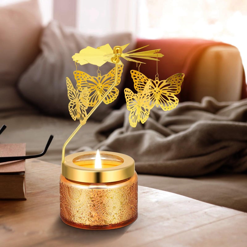 Kunrsug Butterfly Rotating Scented Candles Gift Set for Birthdays, Christmas, Thanksgiving, or As A Unique Present for Your Mom, Sister, Girlfriend, Colleagues, Friends, or A Dear Friend - Image 5