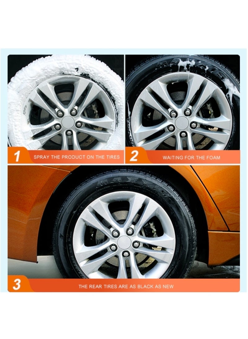 جيتسون منظف ​​رغوي لإطارات السيارات 4X سعة 650 مل - لمعان فوري للإطارات وإزالة الأوساخ - يحمي الإطارات المطاطية - Image 3