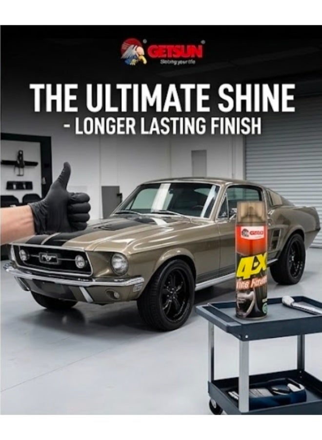 GETSUN 4X Car Tire Foam Cleaner 650ml – Instant Tire Shine & Dirt Remover – Protects Rubber Tires, Tire Polish, Cleaner & Protectant for Cars, No Wiping Required - Image 5