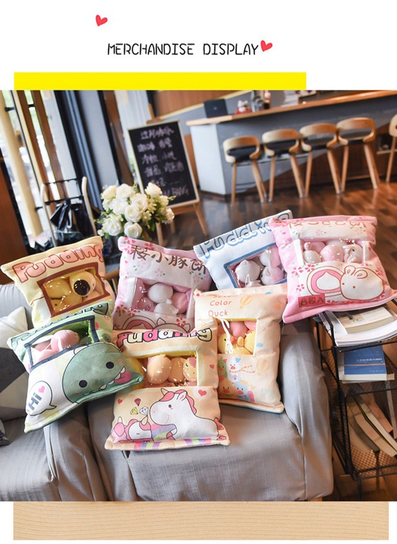 Cute Plush Pillow Removable Stuffed Animal Toy Creative Gift Children's Soft Pillow Room Decoration - Bone Dog (8 Animal Balls Inside)  - Image 2