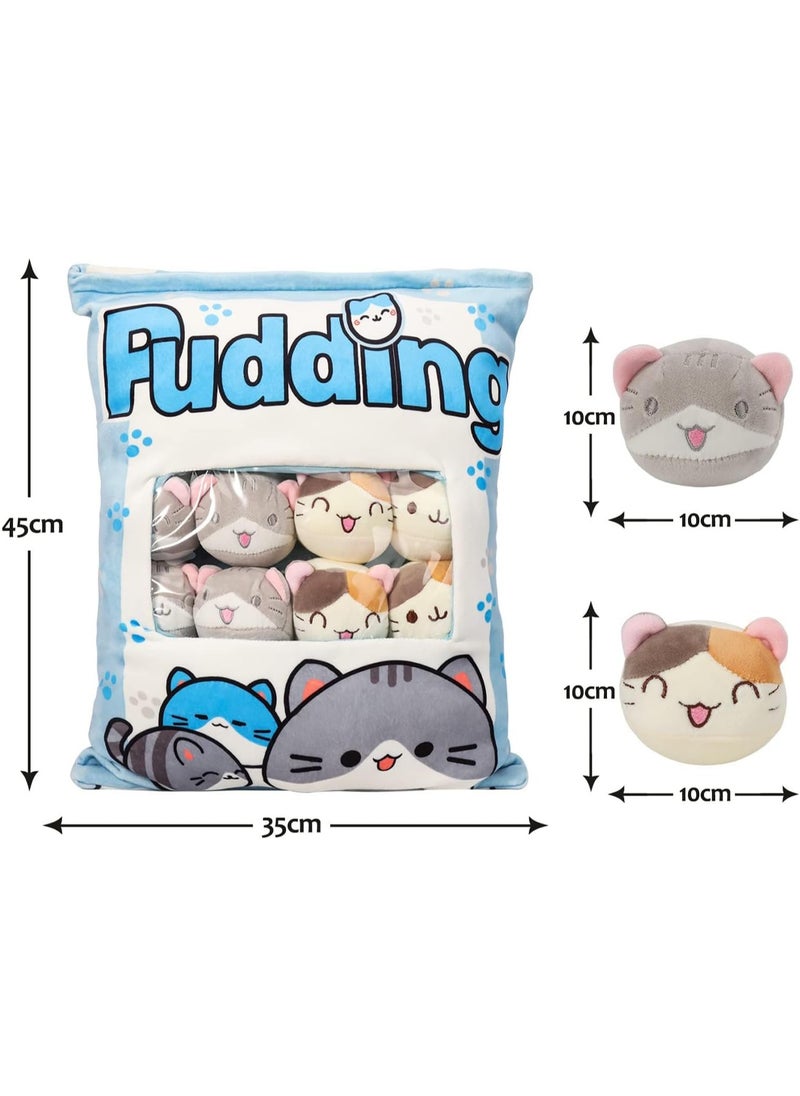 Cute Plush Pillow Removable Stuffed Animal Toy Creative Gift Children's Soft Pillow Room Decoration - Bone Dog (8 Animal Balls Inside)  - Image 5