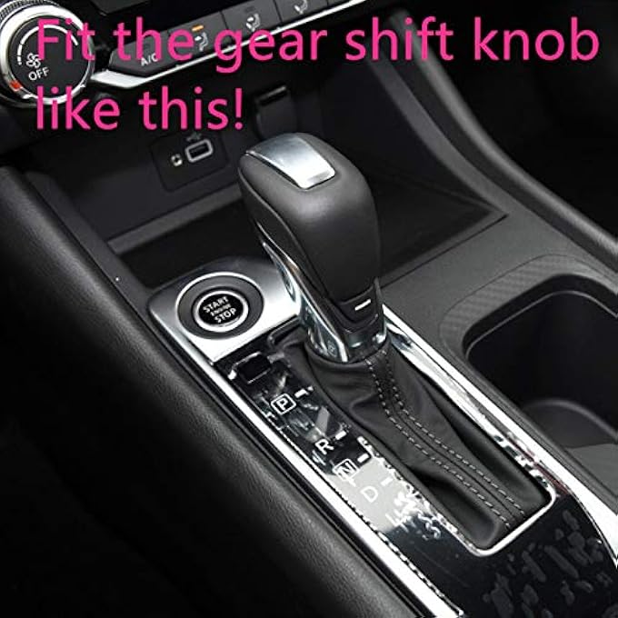 rayihni ZiWen Carbon Fiber Print Interior Trim Gear Shift Knob for Nissan Sentra Altima 2020 2021 2022 Carbon Fiber Print Gear Shift Knob - Image 3