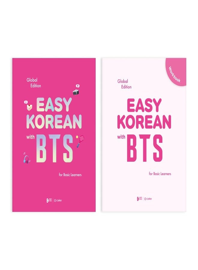 CAKE Easy Korean with BTS (New Cover Edition)- Basic Level Korean Study Book with Workbook and Free Online Lectures(Lessons with BTS Videos, Listening & Speaking Practice, and Grammar Quizzes) - Image 1