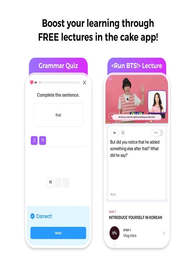 CAKE Easy Korean with BTS (New Cover Edition)- Basic Level Korean Study Book with Workbook and Free Online Lectures(Lessons with BTS Videos, Listening & Speaking Practice, and Grammar Quizzes) - Image 5