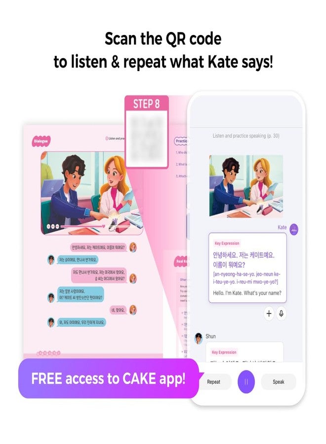 CAKE Easy Korean with BTS (New Cover Edition)- Basic Level Korean Study Book with Workbook and Free Online Lectures(Lessons with BTS Videos, Listening & Speaking Practice, and Grammar Quizzes) - Image 4