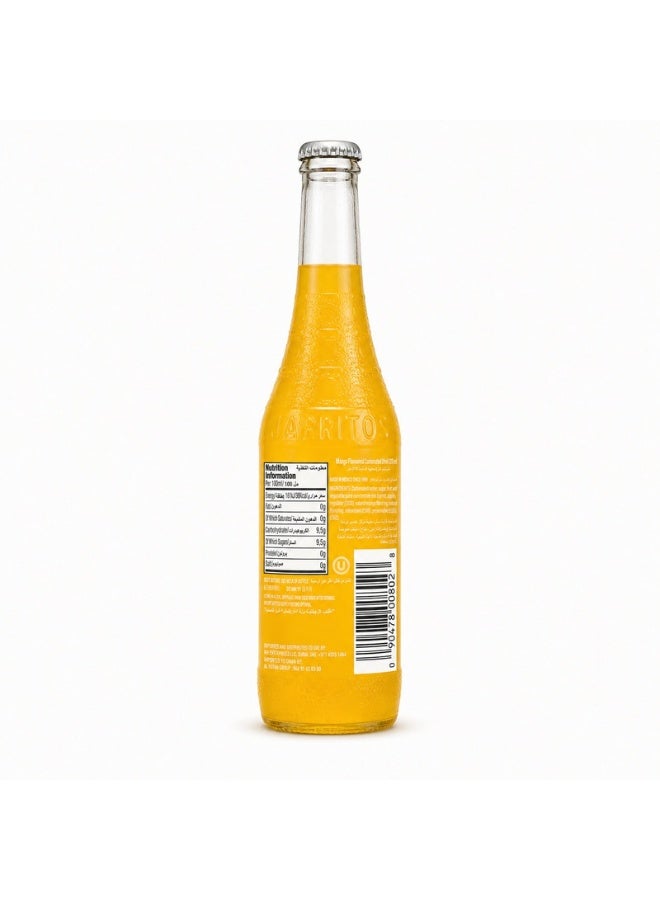 Jarritos Mango Flavoured Carbonated Soft Drink, Mexican Fruit Soda with Natural Mango Flavour, Refreshing Fizzy Beverage, Single Glass Bottle, Serve Chilled, 370 ml - Image 2