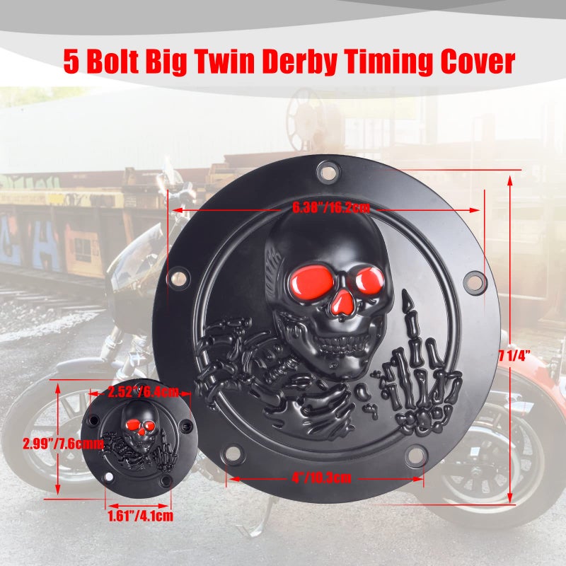 Goldfire CNC Derby Timer Cover and Points Covers for Harley 1999-2014 Harley Twin Cam Touring Road King Electra Glide FLHR FLHX FXST Dyna - Image 3