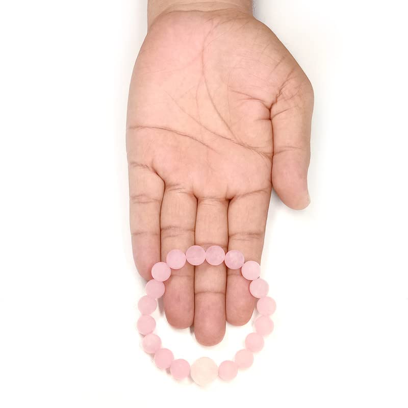 Chitshakti Rose Quartz Bracelet |Unisex both for Men & Women | 18beads Stretchable Bracelet | Natural Crystal Healing Stone | Boosts Power. - Image 5