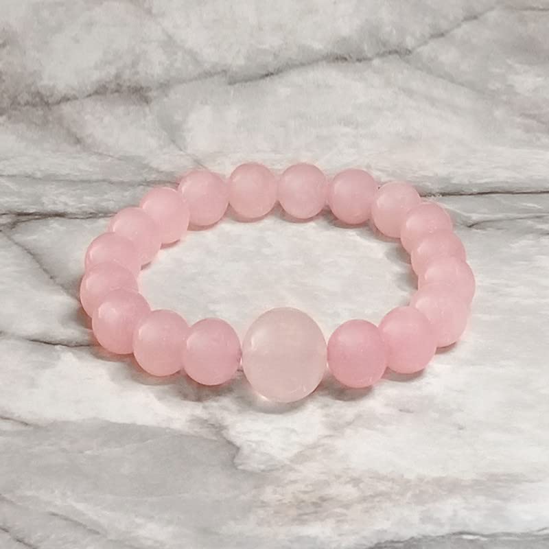 Chitshakti Rose Quartz Bracelet |Unisex both for Men & Women | 18beads Stretchable Bracelet | Natural Crystal Healing Stone | Boosts Power. - Image 3
