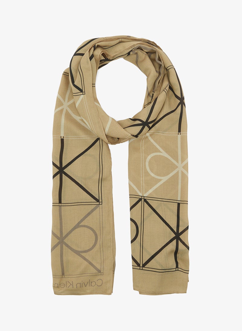 CALVIN KLEIN Tonal CK Emblem Modal Scarf - Image 1