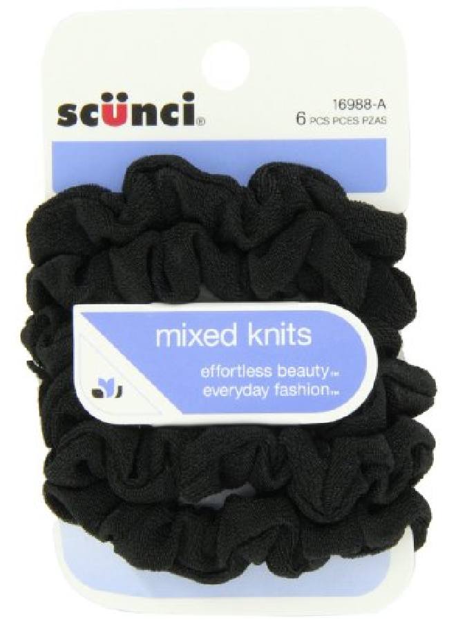 Scunci Effortless Beauty Mini Slinky Black Twisters 18 3 Count - Image 2
