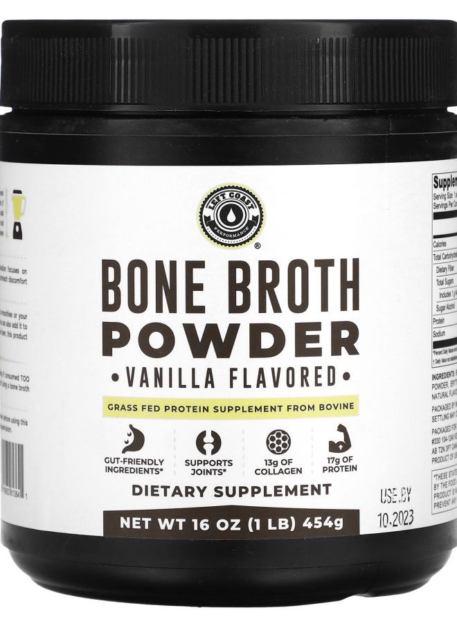 Left Coast Performance - Bone Broth Powder Vanilla 1 lb (454 g) - Image 1