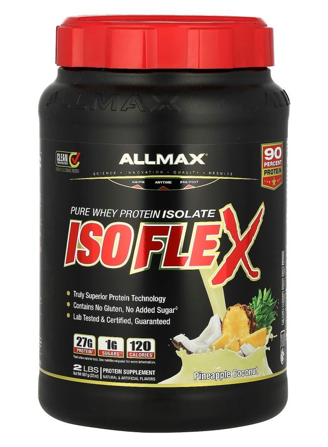 Allmax ISOFLEX® Pure Whey Protein Isolate Pineapple Coconut 2 lbs (907 g)