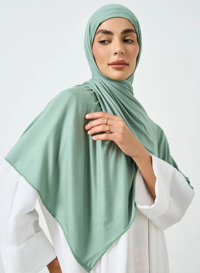 تايك تو حجاب محبوك سادة متمدد