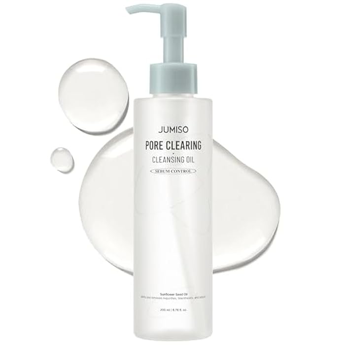 JUMISO Pore Clearing Cleansing Oil - Korean Face Makeup Remover Waterproof Makeup Deep Cleansing Blackhead Removal No Residue Gentle Eye Irritation Free for All Skin Types, 6.76 fl.oz. - Image 1