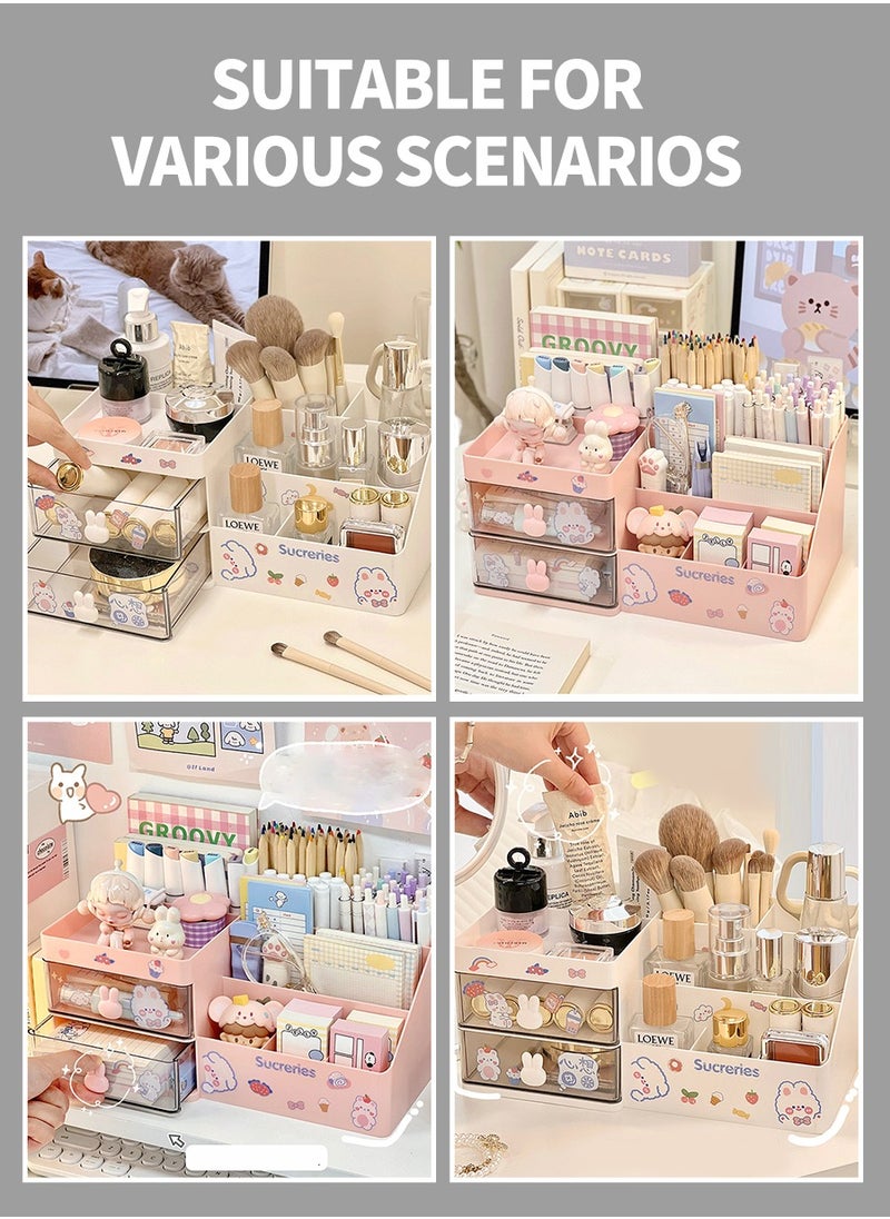 Beirui Multifunctional organizer, Stationary organizer, Makeup organizer, Desktop organizer, Drawer organizer, Bathroom skincare organizer Suitable for bedroom, bathroom, dresser, office(This product is for organizer only, please see the size and read carefully before purchasing).  - Image 5