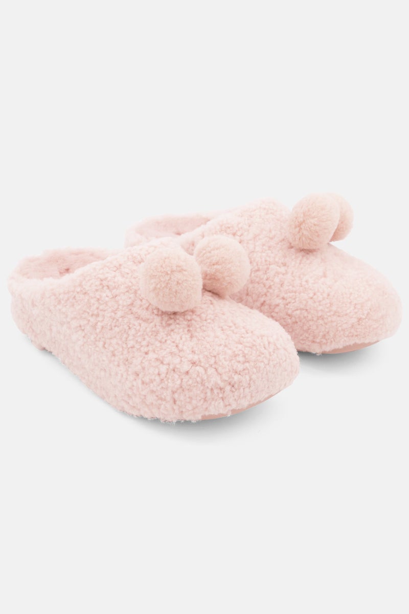 FitFlop Women Shuv Pom Lounge Slippers, Pink - Image 1