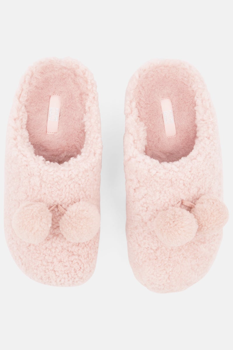 FitFlop Women Shuv Pom Lounge Slippers, Pink - Image 4