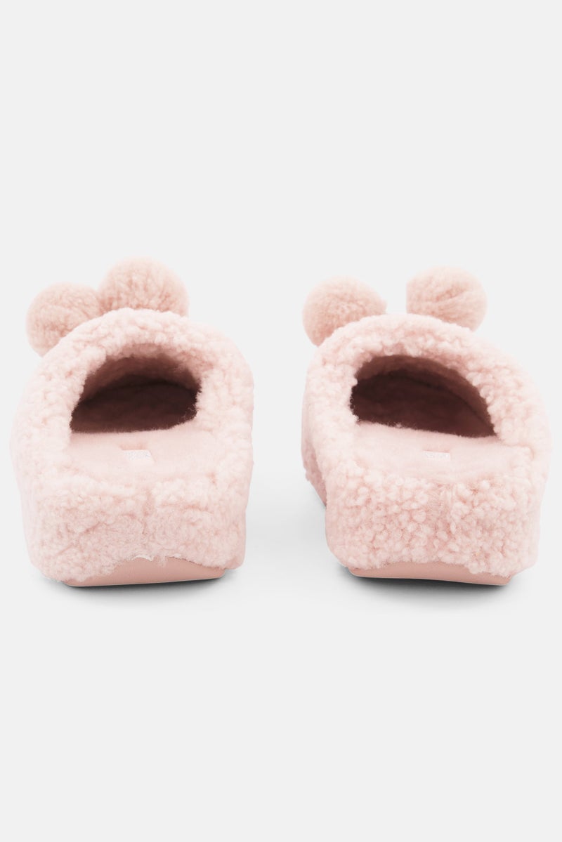 FitFlop Women Shuv Pom Lounge Slippers, Pink - Image 4