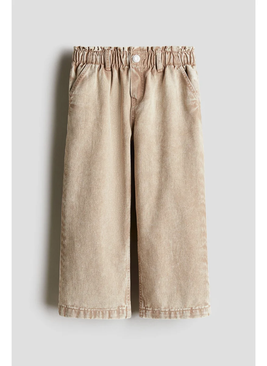 H&M Wide Leg Paper Bag Jeans