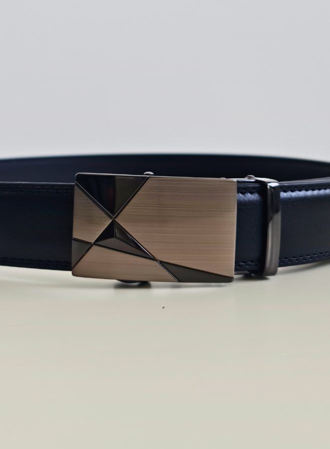 Men's Leather Belt, Adjustable Ratchet Belt Automatic Buckle - Image 2