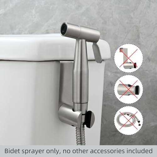 CIENCIA Tecmolog Hand Held Bidet Sprayer Stainless Steel Shattaf for Toilet, Brushed Nickel Bidet Sprayer Head Only, WS024 - Image 4