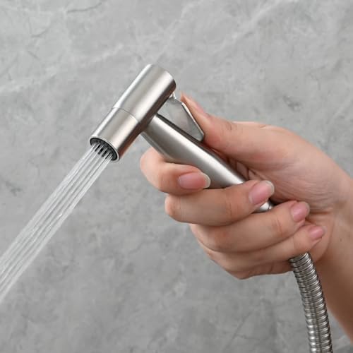 CIENCIA Tecmolog Hand Held Bidet Sprayer Stainless Steel Shattaf for Toilet, Brushed Nickel Bidet Sprayer Head Only, WS024 - Image 3