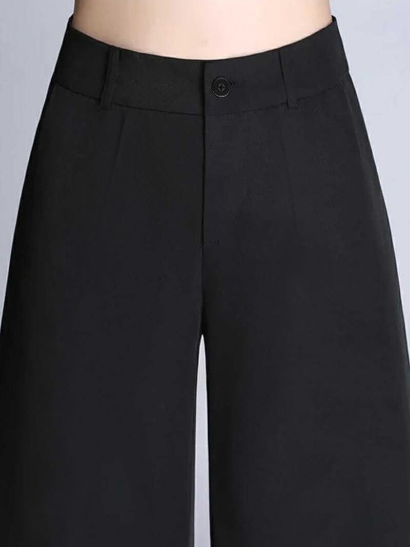 Toochki Trousers for Woman Pants Women's Formal Office Korean | Black Track Pant | Straight | Cotton Spandex Stretchable Trouser | High-Waisted Bottom Wear - Image 4