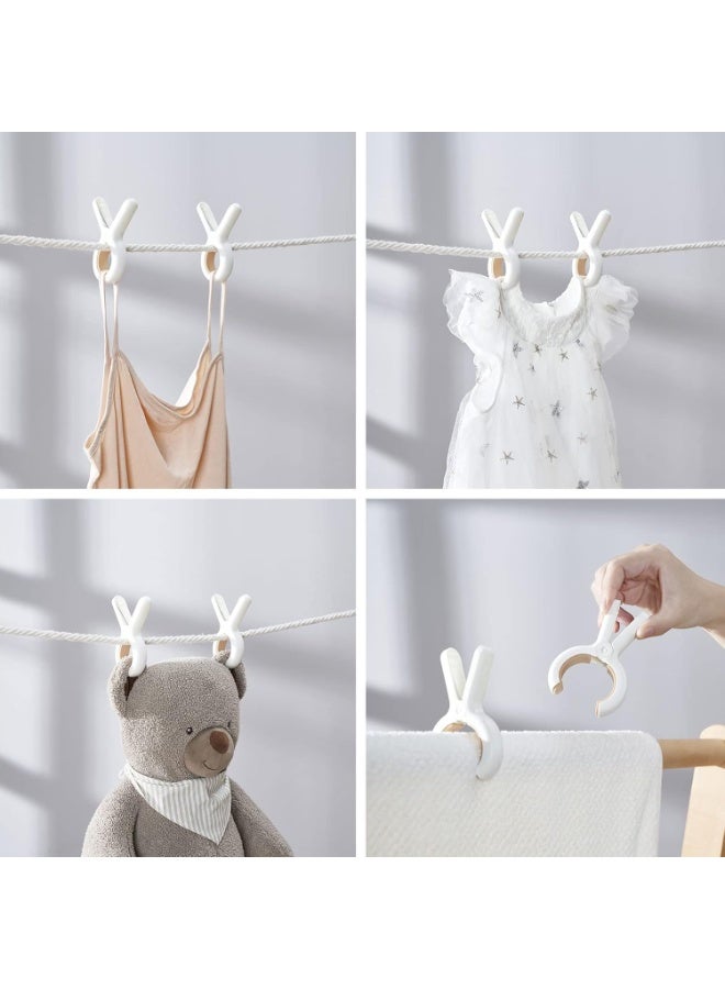 24 Pack Plastic Clothes Pins with Strong Anti-Rust Springs,Heavy Duty Beach Towel Clips,Laundry Clothespins to Keep Your Towel, Clothes, Blankets to Dry on Clothesline and Hanging Rack - Image 4