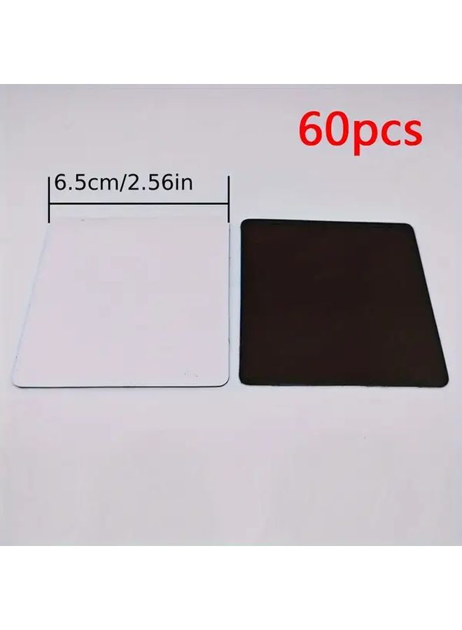 60 Square Sublimation Blank Refrigerator Magnets DIY Craft Kit Set Bulk - Image 2