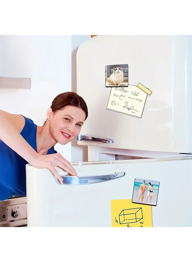 60 Square Sublimation Blank Refrigerator Magnets DIY Craft Kit Set Bulk - Image 3