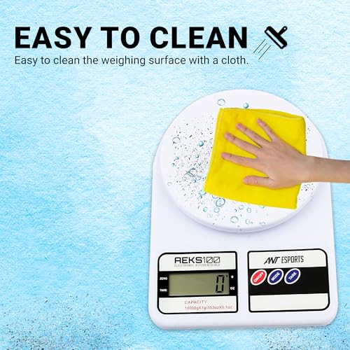 Ant Esports AEKS100 Kitchen Weighing Machine/Food Scale for Health, Fitness, Shop,Home Baking & Cooking with Large LCD Display,Tare Function, OverLoad Indicator, Weigh Up to 10Kgs, 30 Months Warranty - Image 5