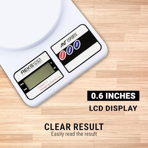 Ant Esports AEKS100 Kitchen Weighing Machine/Food Scale for Health, Fitness, Shop,Home Baking & Cooking with Large LCD Display,Tare Function, OverLoad Indicator, Weigh Up to 10Kgs, 30 Months Warranty - Image 3