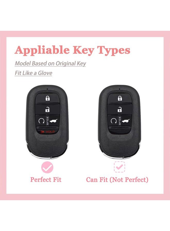 TECARATE for Honda Key fob Cover - Soft TPU Car Key Case Protector Fit for 2022 2023 2024 Honda Accord Civic HR-V CR-V Pilot Odyssey Smart Remote Key(Blue) - Image 2