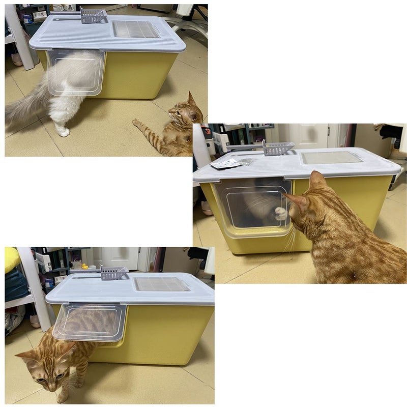 Large Enclosed Cat Litter Box with High Sides - Image 2