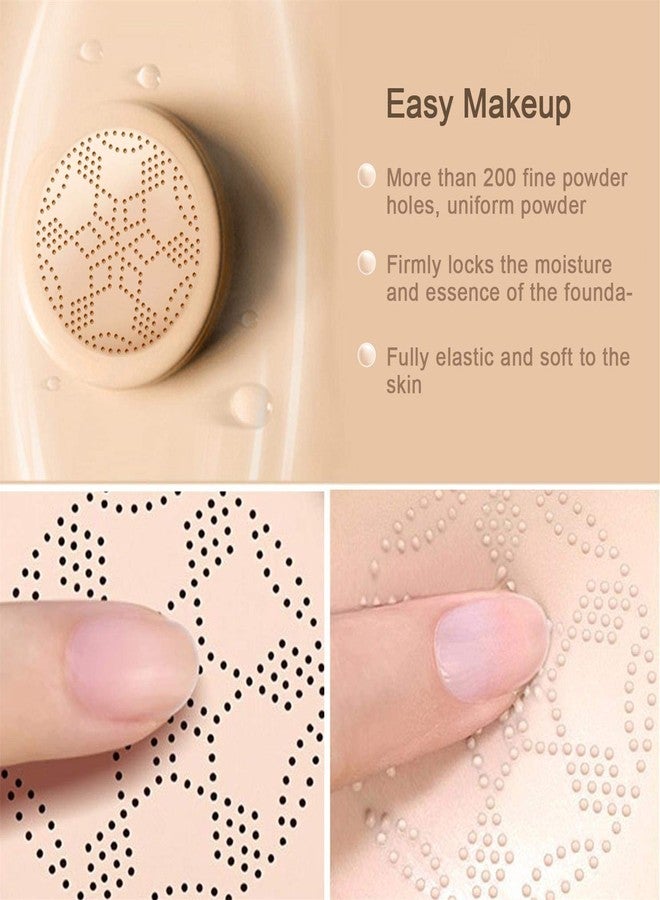 NUIBO 2 Pack Mushroom Head Air Cushion CC Cream Foundation, Moisturizing BB Cream, Long Lasting Matte Concealer with 2PCS Mushroom Head Sponges (Natural)… - Image 4